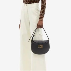 Fendi leather croissant bag